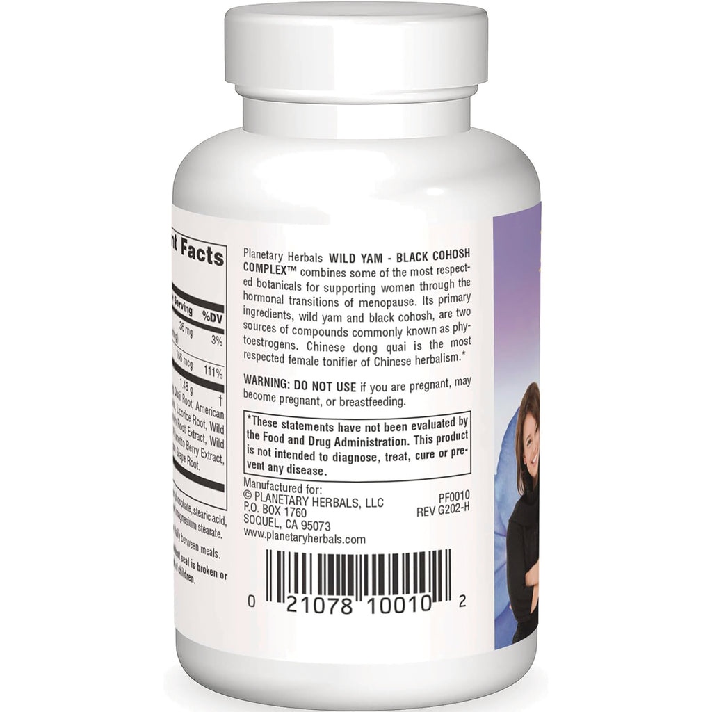 Back label of white supplement bottle showing supplement facts, warnings, ingredients and barcode - Thumbnail
