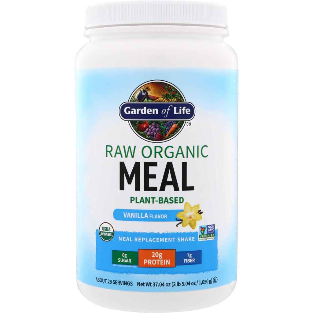GLF143 | Garden of Life Raw Organic Meal Plant-Based Vanilla meal replacement shake, 20g protein - Thumbnail