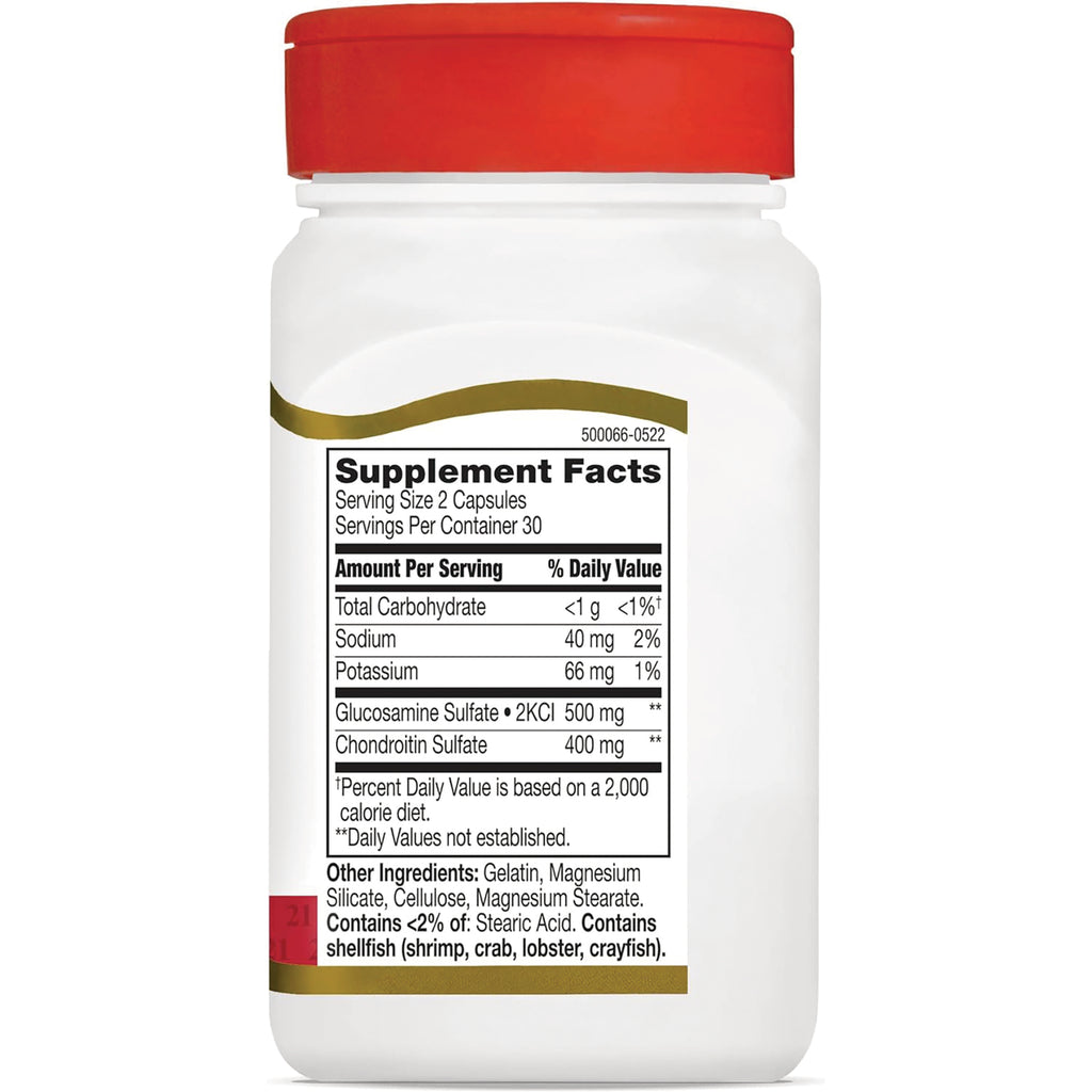 CNT060 | Back of white supplement bottle showing Supplement Facts panel with serving size, ingredients, and allergen warning - Thumbnail