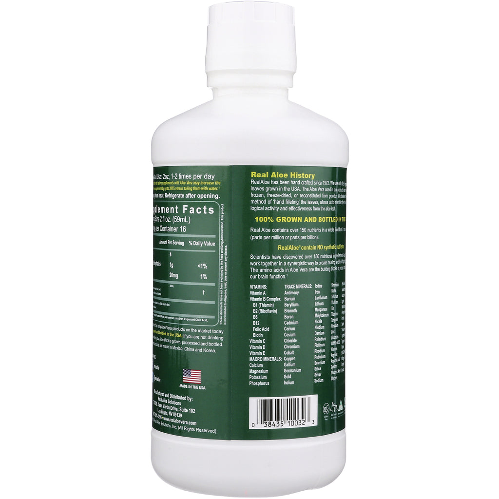 RA005 | Back label of white bottle showing supplement facts panel and barcode - Thumbnail