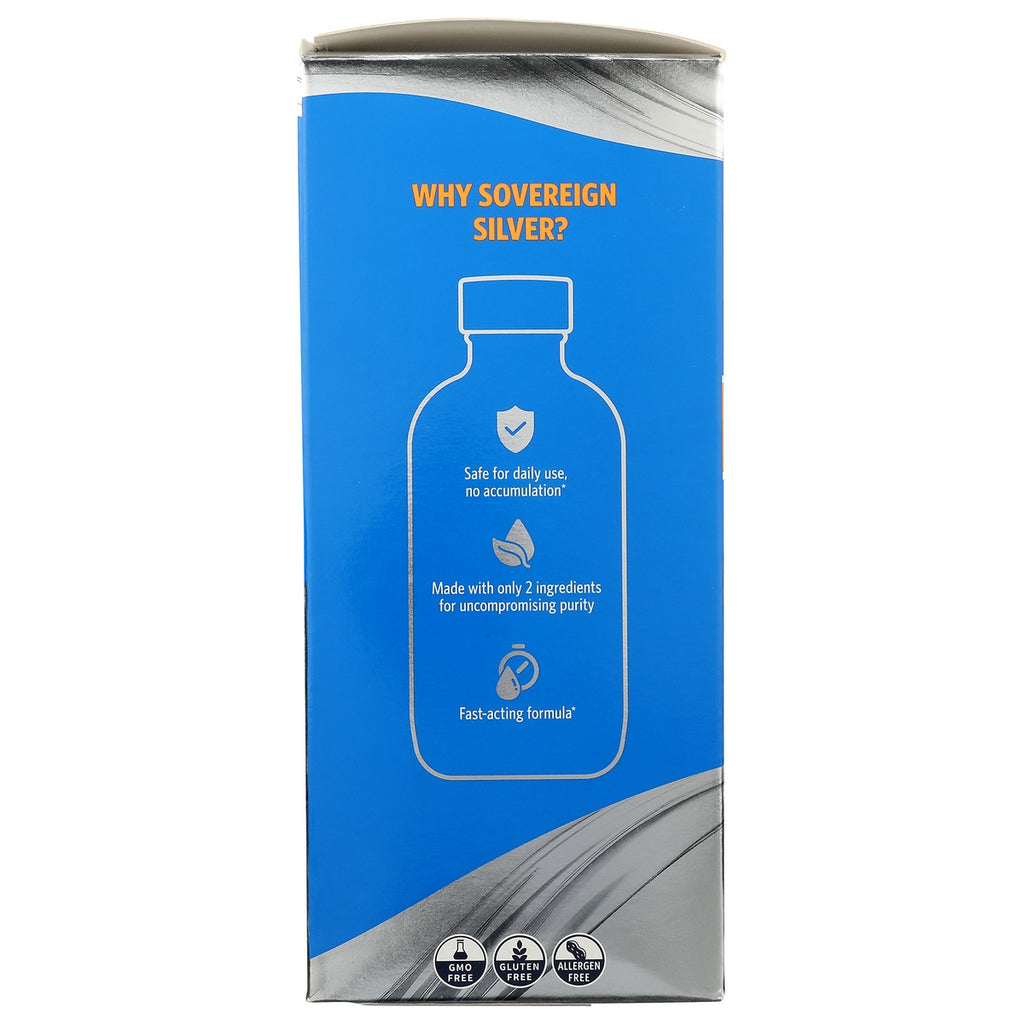 SSL010 | Back panel: Why Silver for Immune Support? Bio-active silver info, ppm comparison, founder quote - Thumbnail