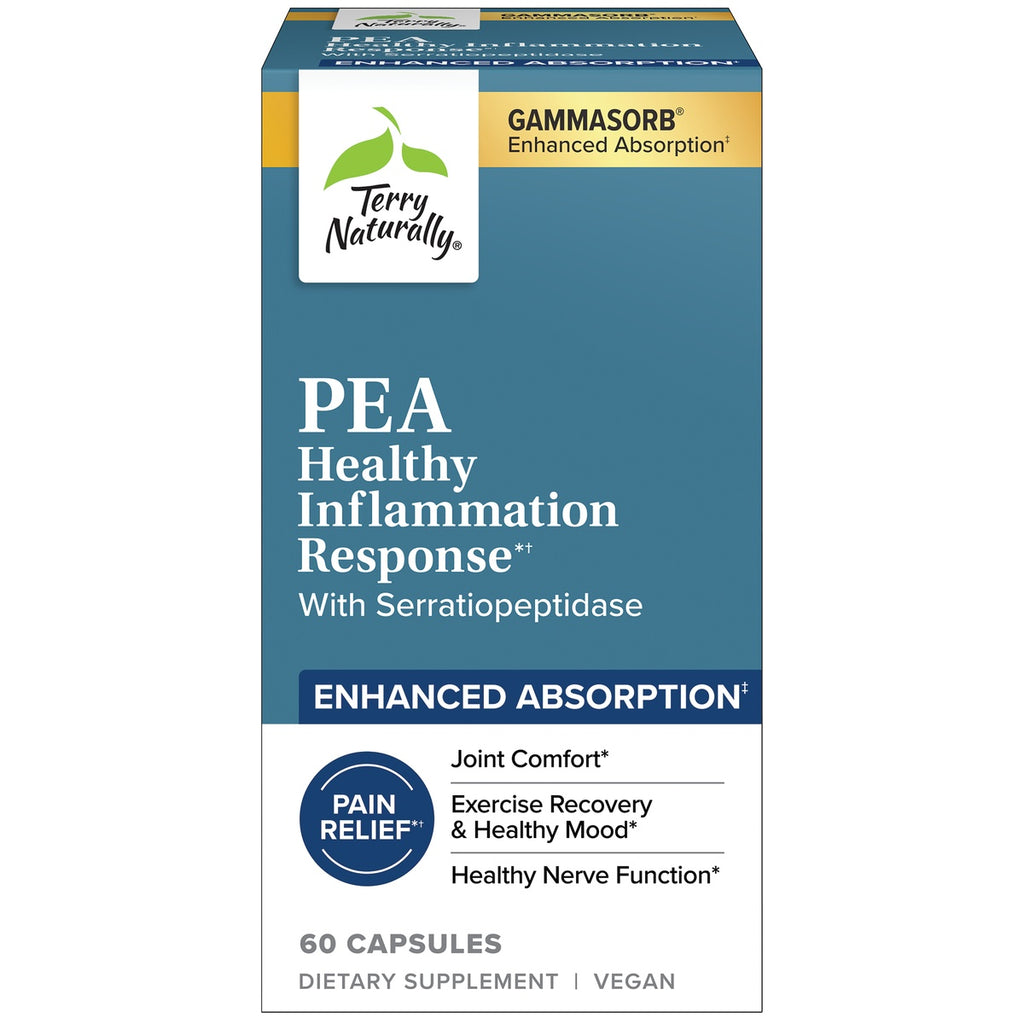 EUR075 | Terry Naturally PEA dietary supplement box with enhanced absorption and pain relief claims - Thumbnail
