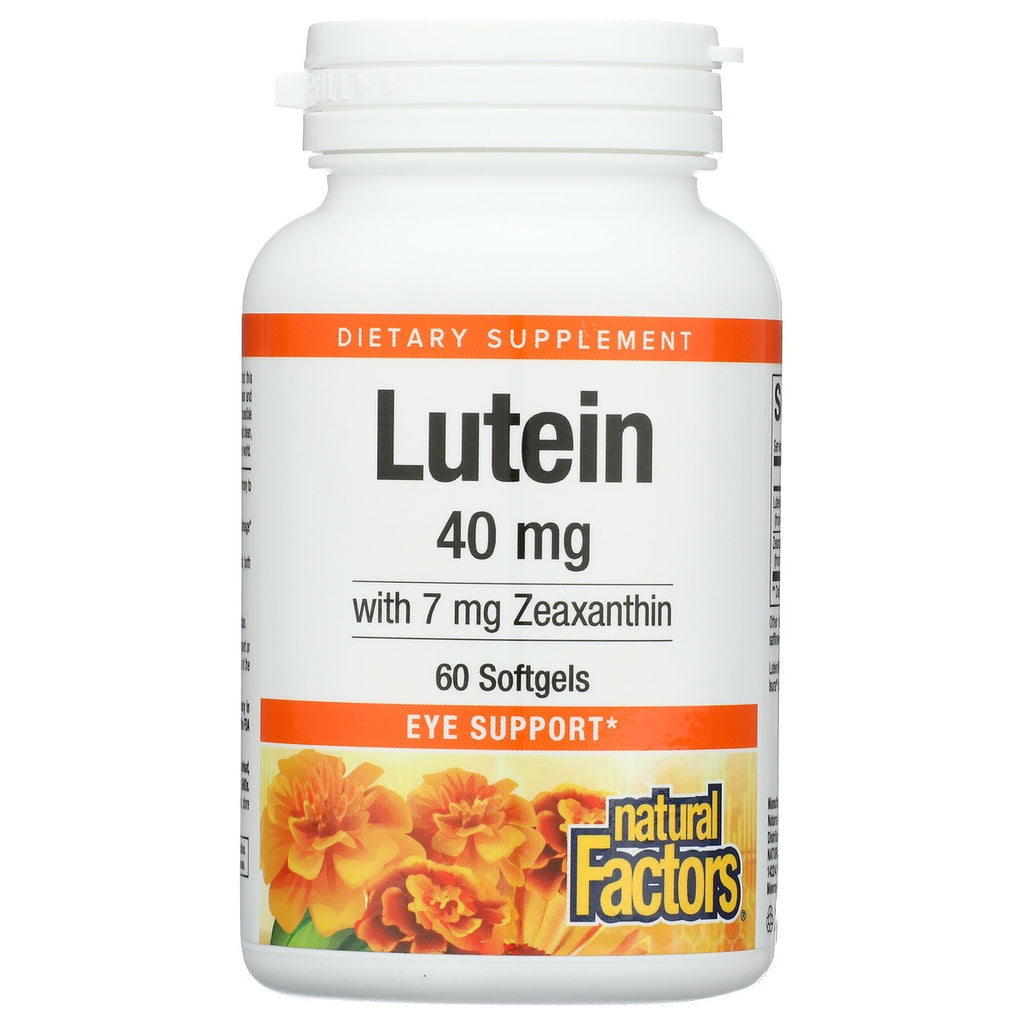 NFC178 | Natural Factors Lutein 40 mg 60 softgels front label - Thumbnail