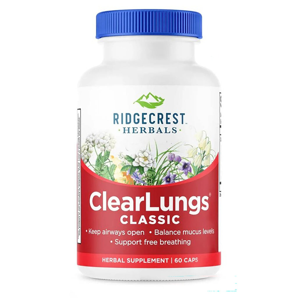 PH055 | Ridgecrest Herbals ClearLungs Chinese herbal formula bottle, 60 vegan capsules - Thumbnail