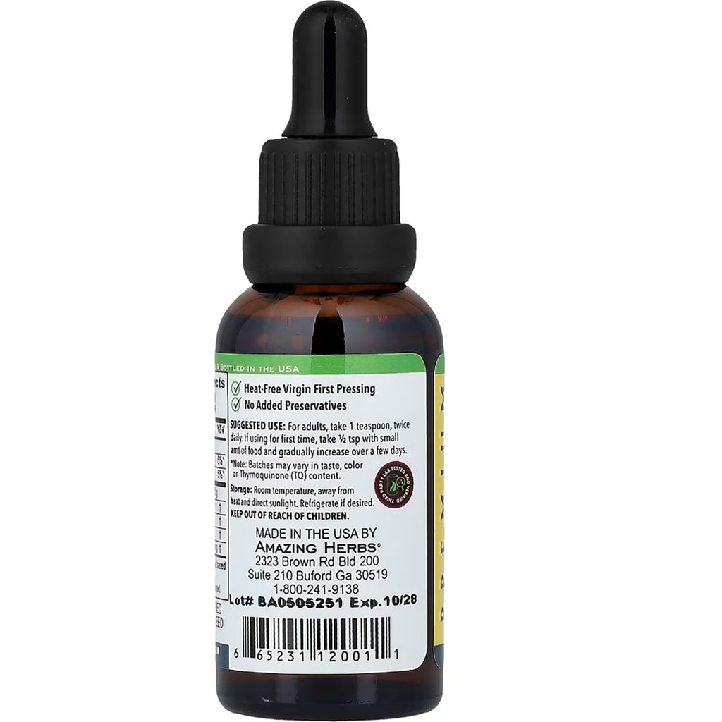 AZH009 | Dropper bottle of herbal supplement with back label showing use instructions and warnings - Thumbnail