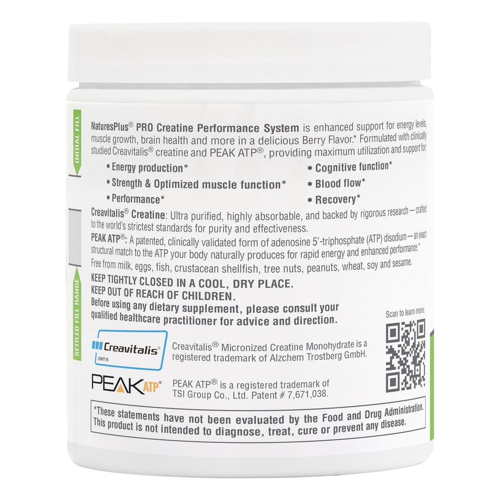 NTP355 | NaturesPlus PRO Creatine Performance System supplement jar with Berry Flavor and benefit claims - Thumbnail