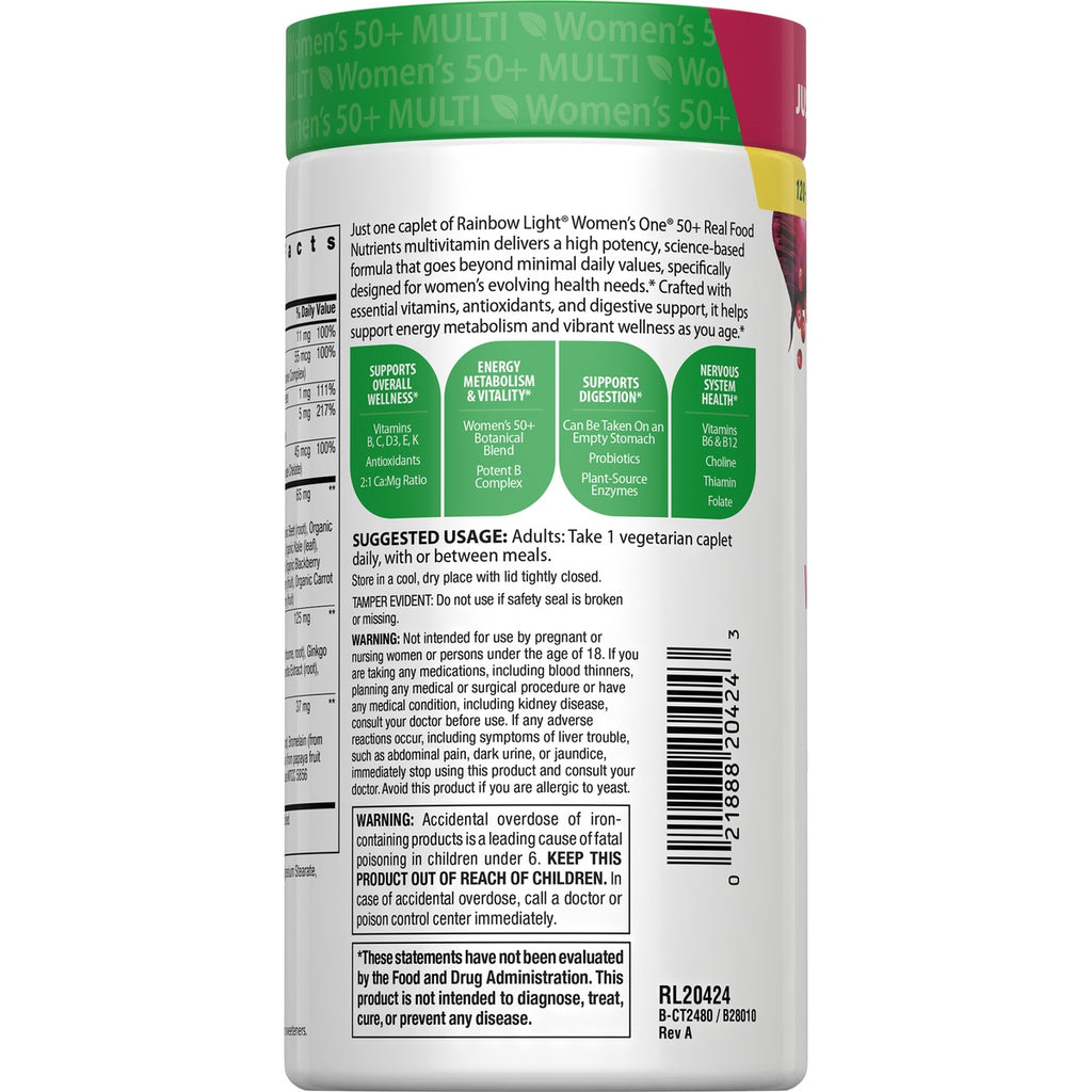 RBL163 | Back label of supplement bottle with suggested usage, actual size tablet oval and certification icons - Thumbnail