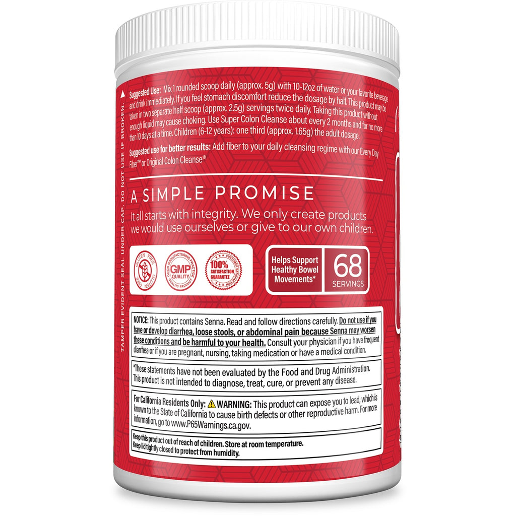HP012 | Back label of red supplement jar with suggested use, warnings, and 68 servings - Thumbnail