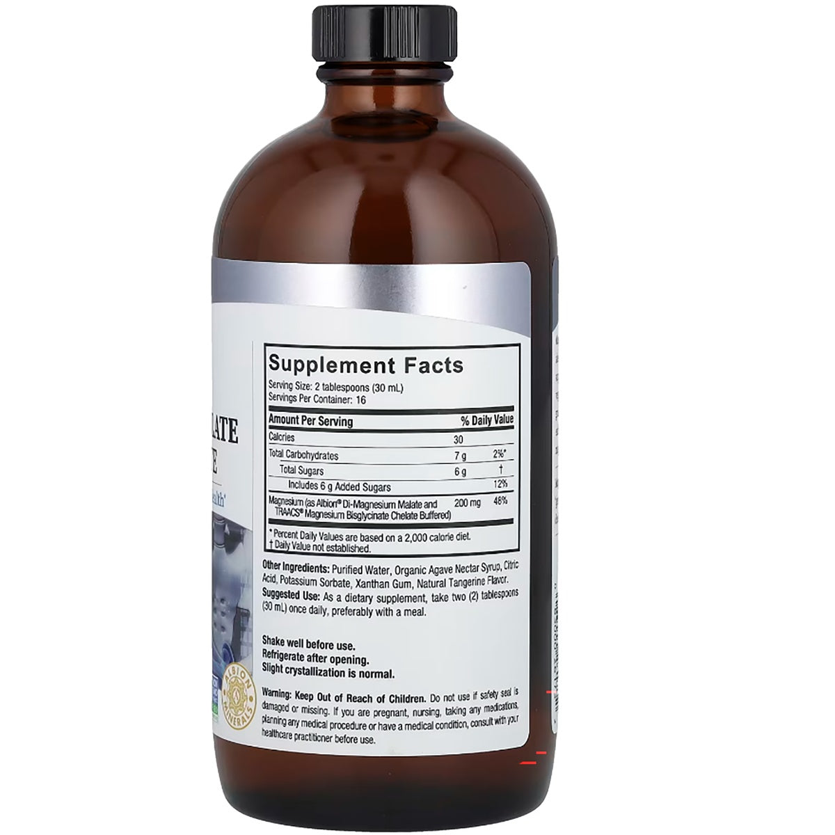 NAT108 | Back label of a supplement bottle showing Supplement Facts, ingredients, suggested use, and warnings