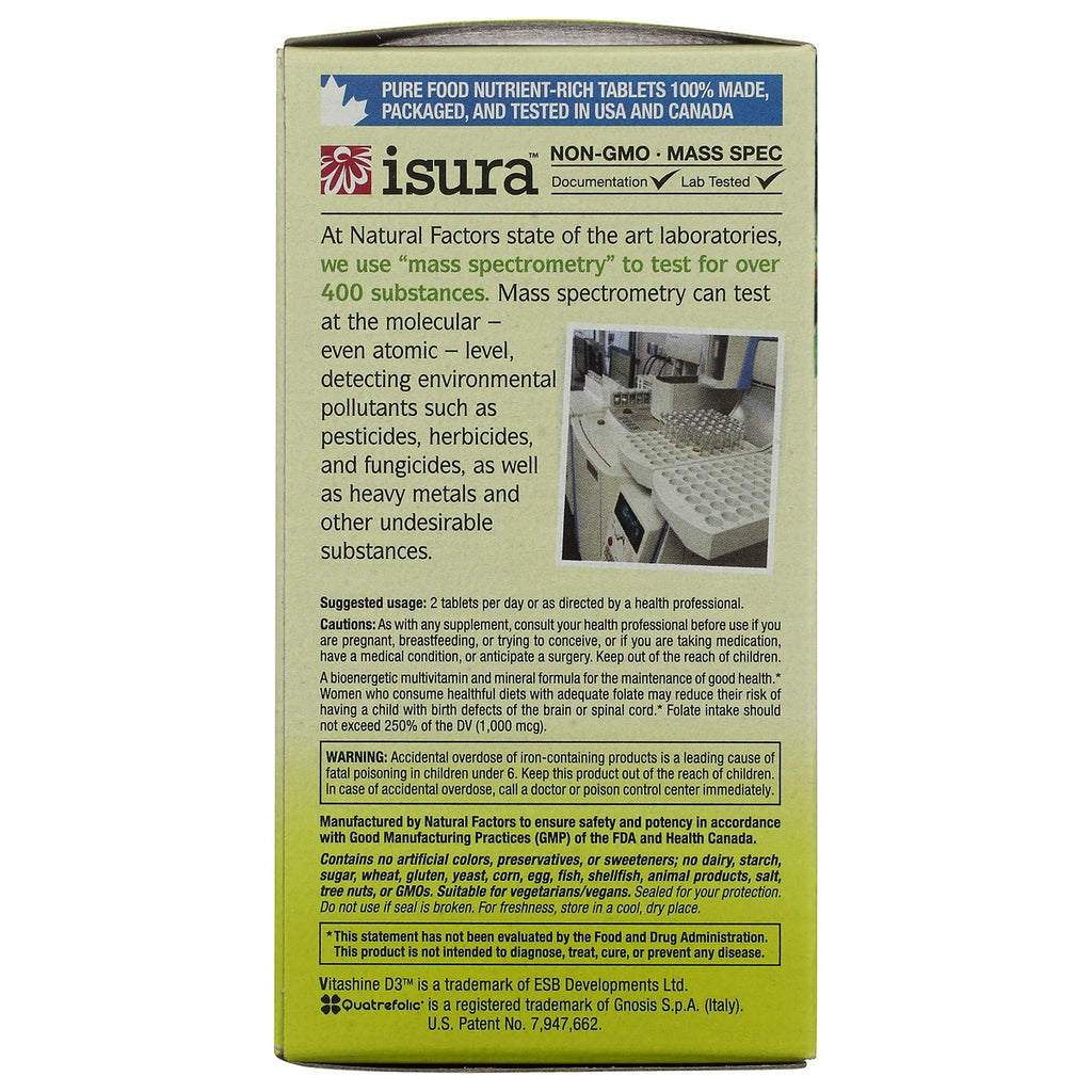 NFC192 | Back panel of Isura supplement box with usage instructions, cautions, warning text, and lab testing details - Thumbnail