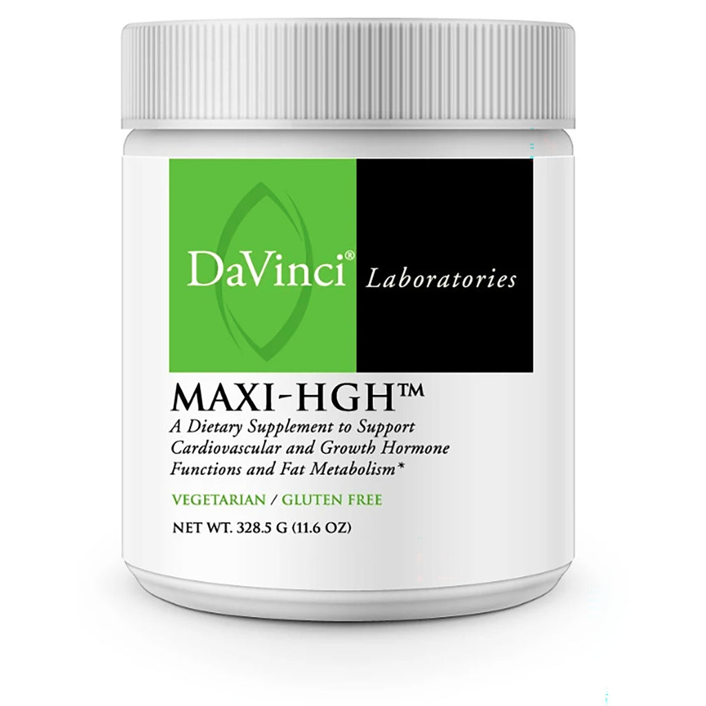 DVL014 | White jar with DaVinci Laboratories Maxi-HGH label showing product name and NON GMO badge - Thumbnail