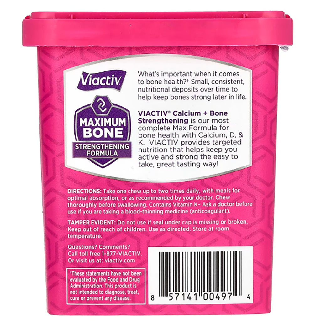 MCN009 | Viactiv Calcium + Bone Strengthening Formula container with directions and barcode on back label - Thumbnail