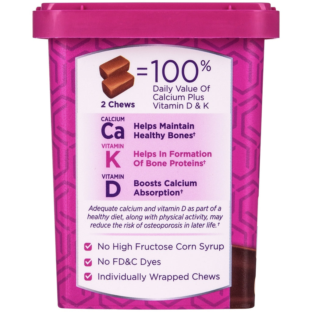 MCN009 | Magenta container of calcium chews with 100% daily value and bone health claims - Thumbnail