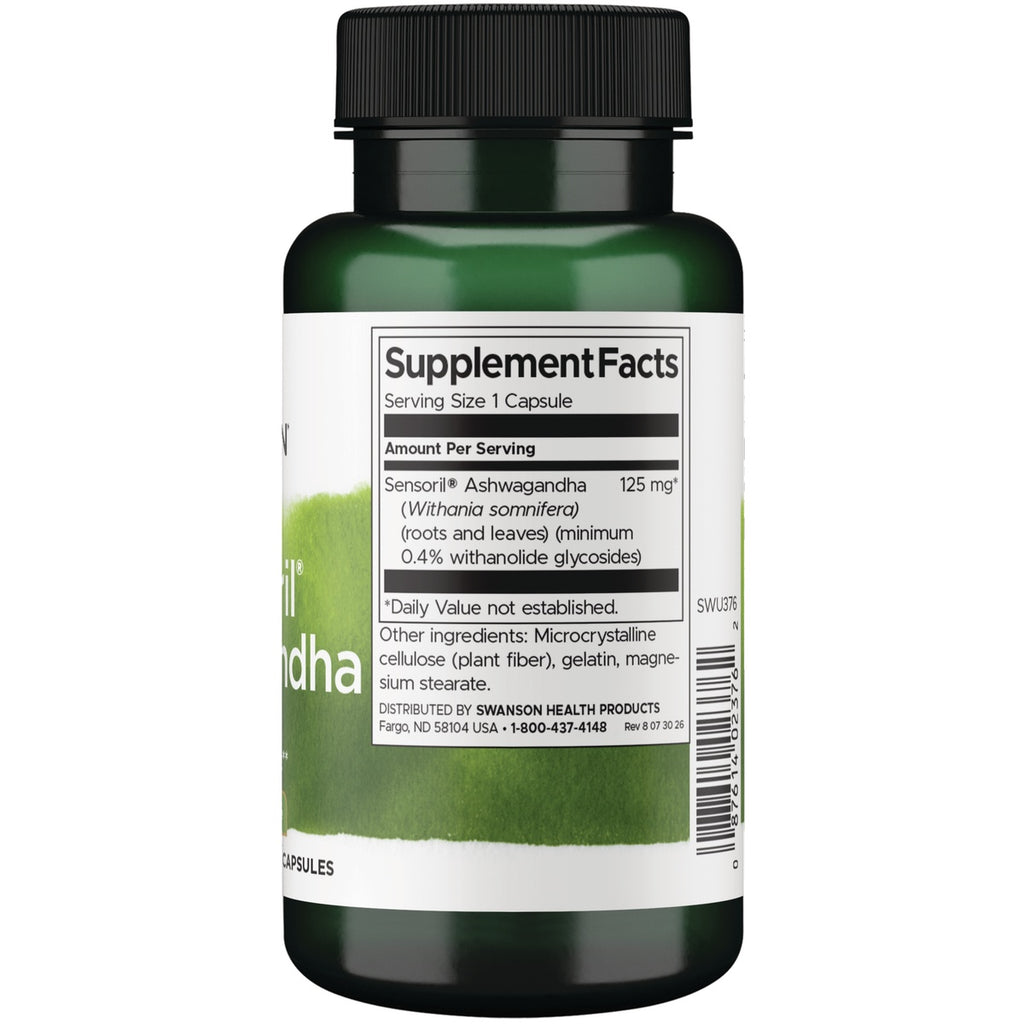 SWU376 | Back label with supplement facts and serving information - Thumbnail