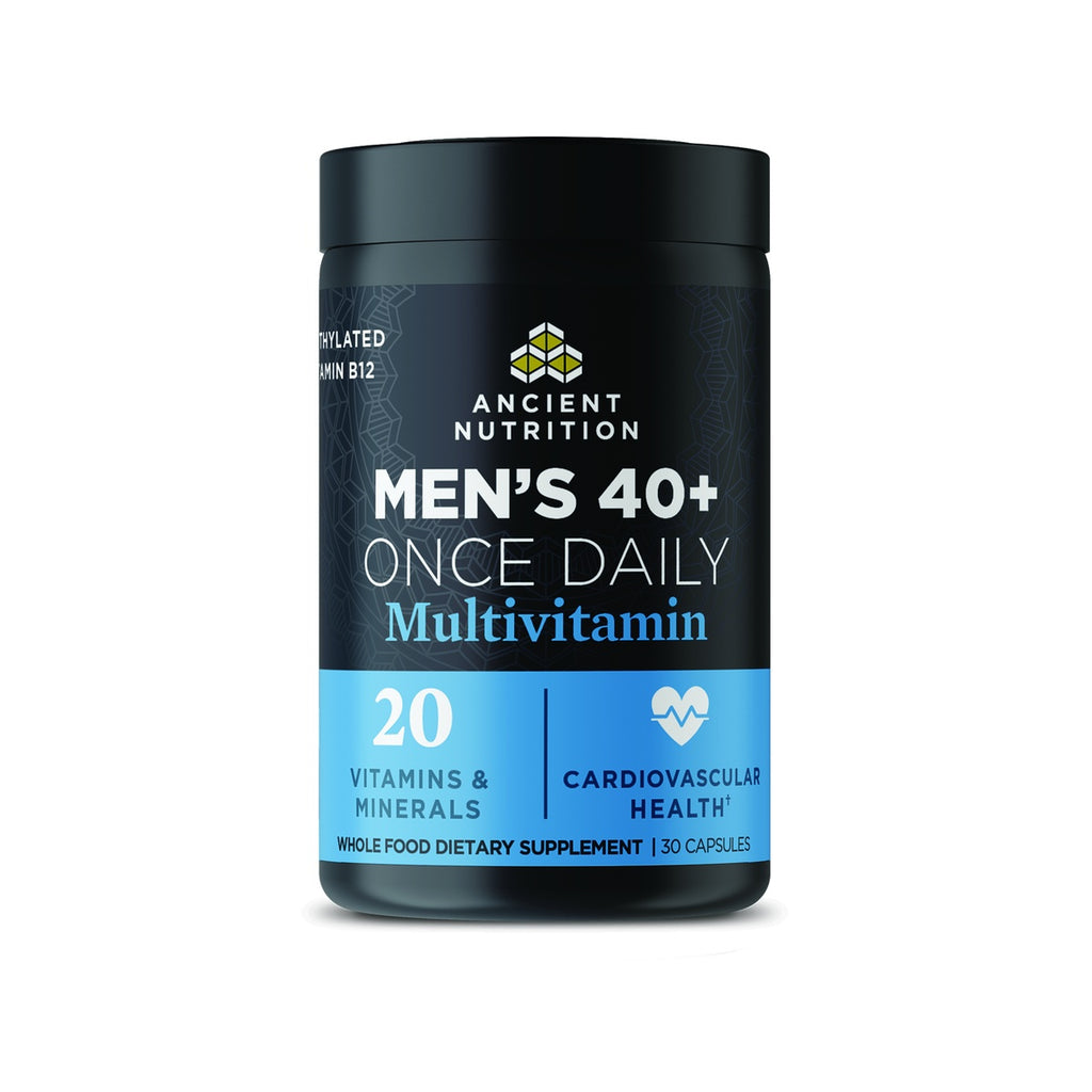 ATN055 | Ancient Nutrition Ancient Multi men's 40+ once-daily supplement box front showing 'Men's 40+ Once Daily' - Thumbnail