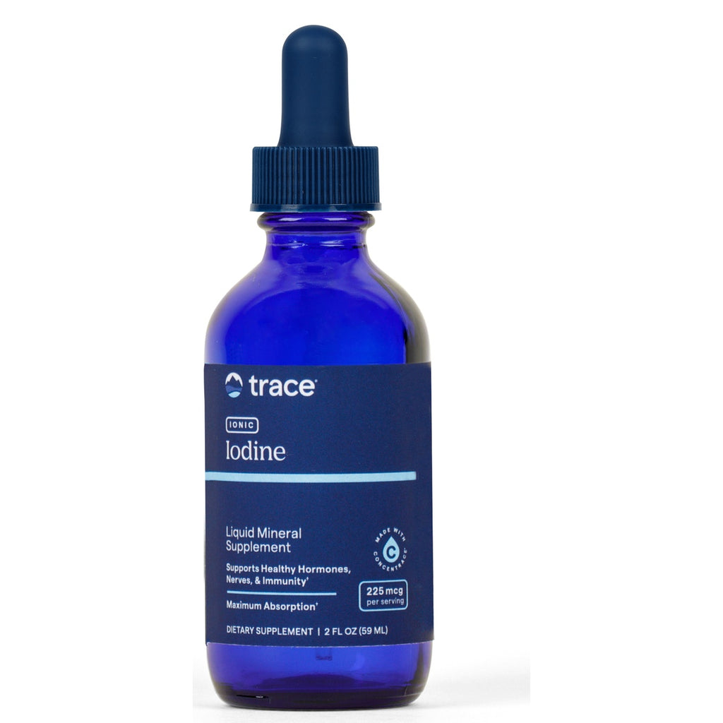 TM083 | Trace Ionic Iodine liquid mineral supplement in blue dropper bottle, 2 fl oz - Thumbnail