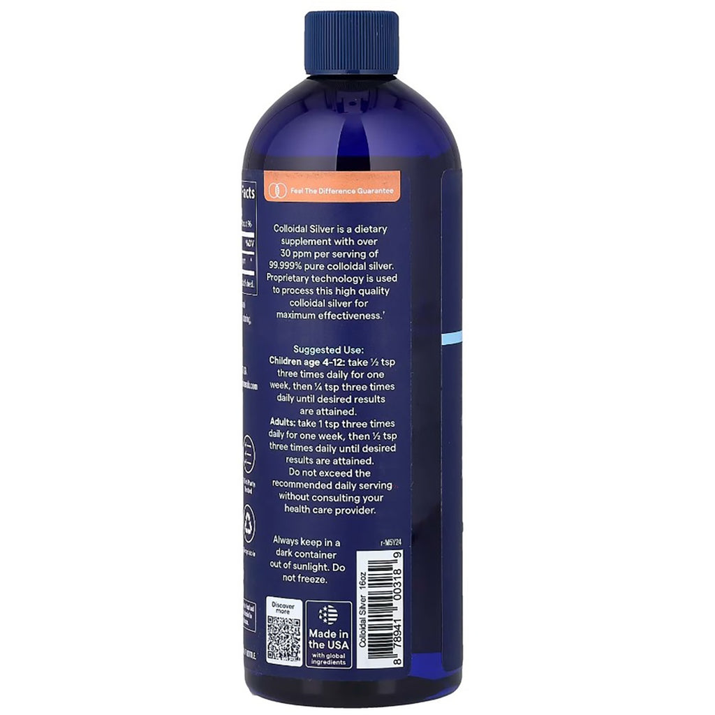 TM096 | Back label of blue bottle with Supplement Facts, directions, and icons: Gluten Free, Certified Vegan, Non GMO, cGMP - Thumbnail