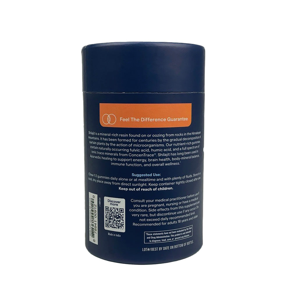 TM164 | Back of supplement bottle showing Feel The Difference Guarantee, directions, QR code, and barcode - Thumbnail