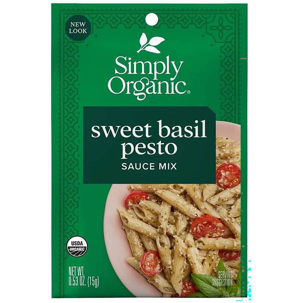 SMP002 | Simply Organic sweet basil pesto sauce mix packet, USDA Organic