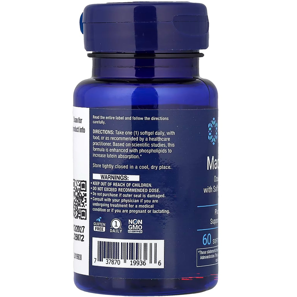 LE400 | Back label of a blue supplement bottle showing directions, warnings, and 60 softgels - Thumbnail