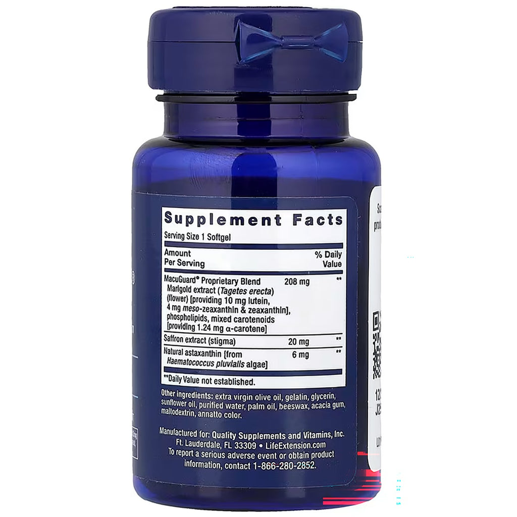 LE400 | Back of blue supplement bottle showing Supplement Facts label with serving size, ingredient list, and contact information - Thumbnail