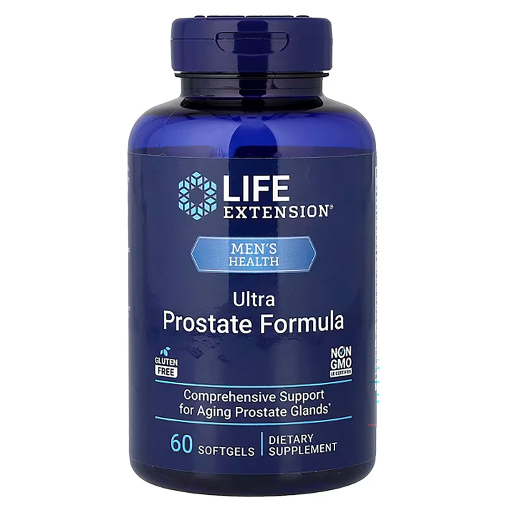 LE441 | Blue Life Extension bottle labeled Ultra Prostate Formula 60 softgels dietary supplement - Thumbnail