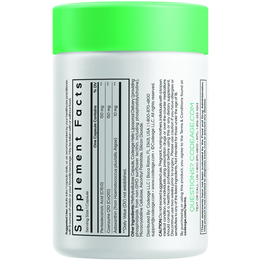 CDG077 | Supplement bottle with green cap showing facts and ingredients label - Thumbnail