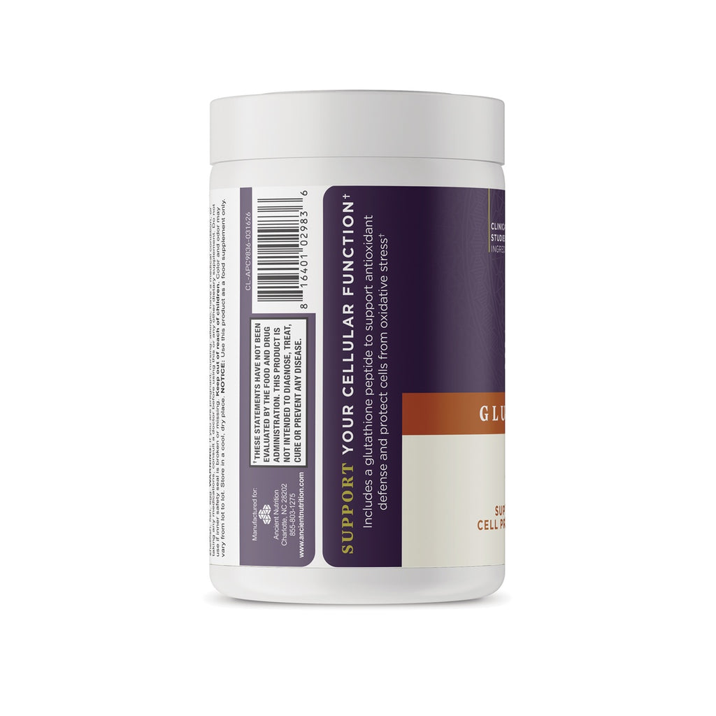 ATN154 | Supplement bottle with purple label and barcode, showing cellular function and antioxidant support claims - Thumbnail