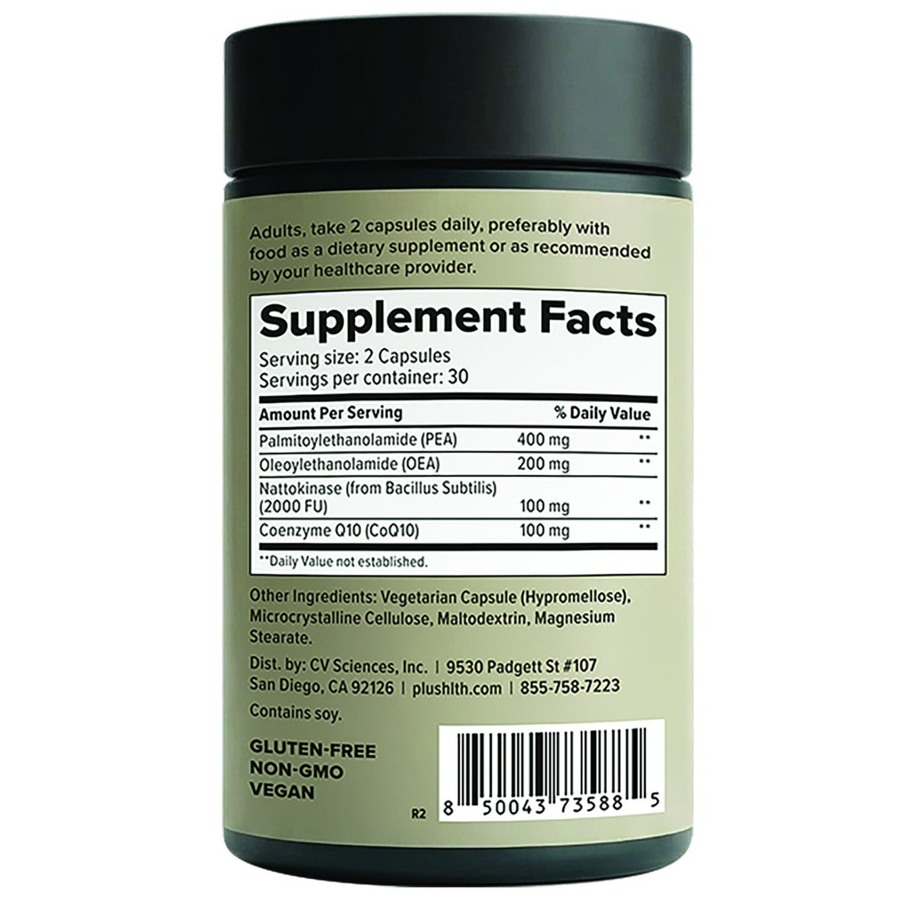CV057 | Back label showing Supplement Facts, ingredients, and directions for capsules - Thumbnail