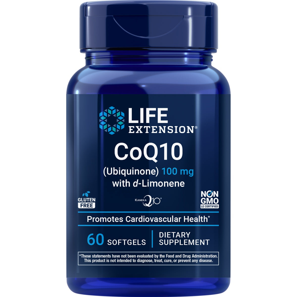 LE552 | Life Extension Super-Absorbable CoQ10 100 mg bottle, 60 softgels dietary supplement