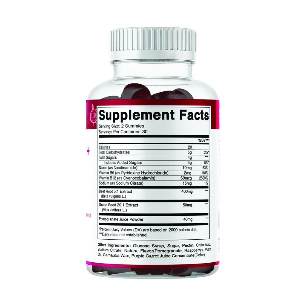 VAM011 | Supplement Facts panel: Serving Size 2 Gummies, 30 servings per container - Thumbnail