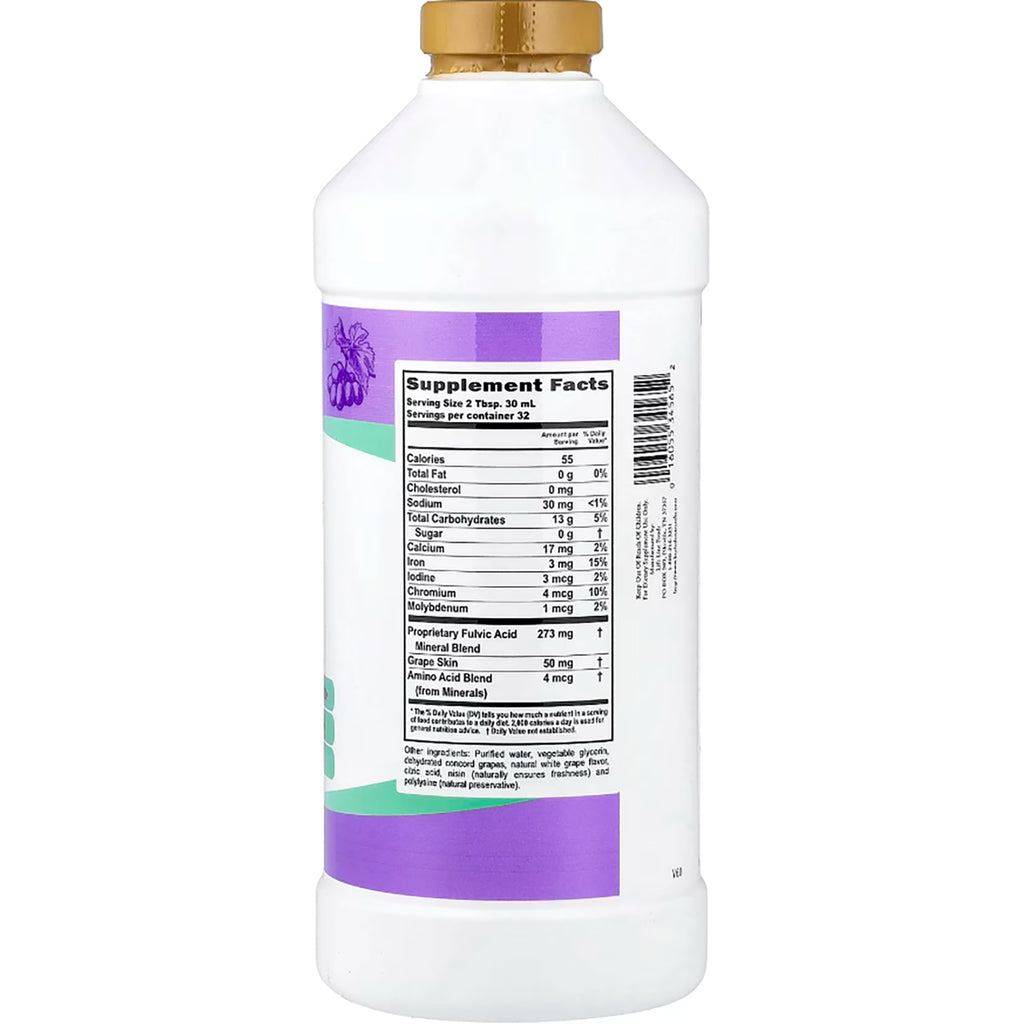 BTR026 | back of white bottle showing supplement facts panel, nutrient table and ingredient icons on purple label - Thumbnail