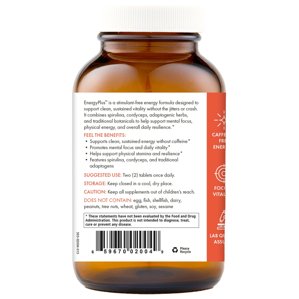 PEL034 | back of brown supplement bottle with red label showing ingredients, suggested use, barcode and expiration - Thumbnail
