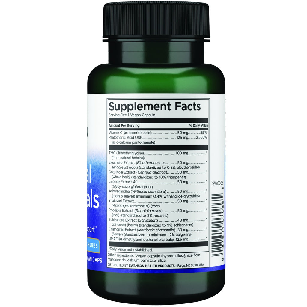 SWC086 | Back label with supplement facts and serving information - Thumbnail