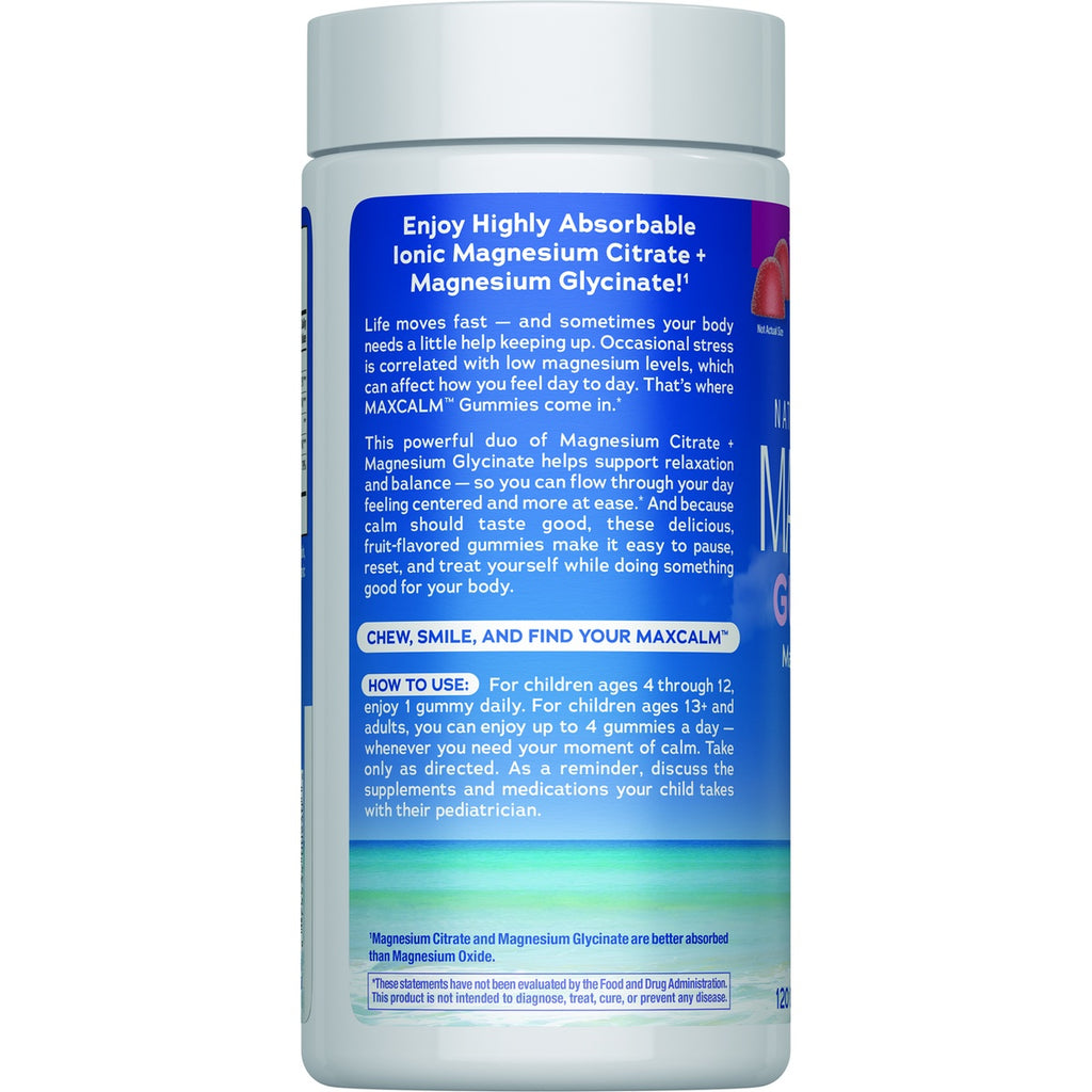 NVT041 | Back of blue supplement bottle showing Supplement Facts panel, directions text and barcode - Thumbnail