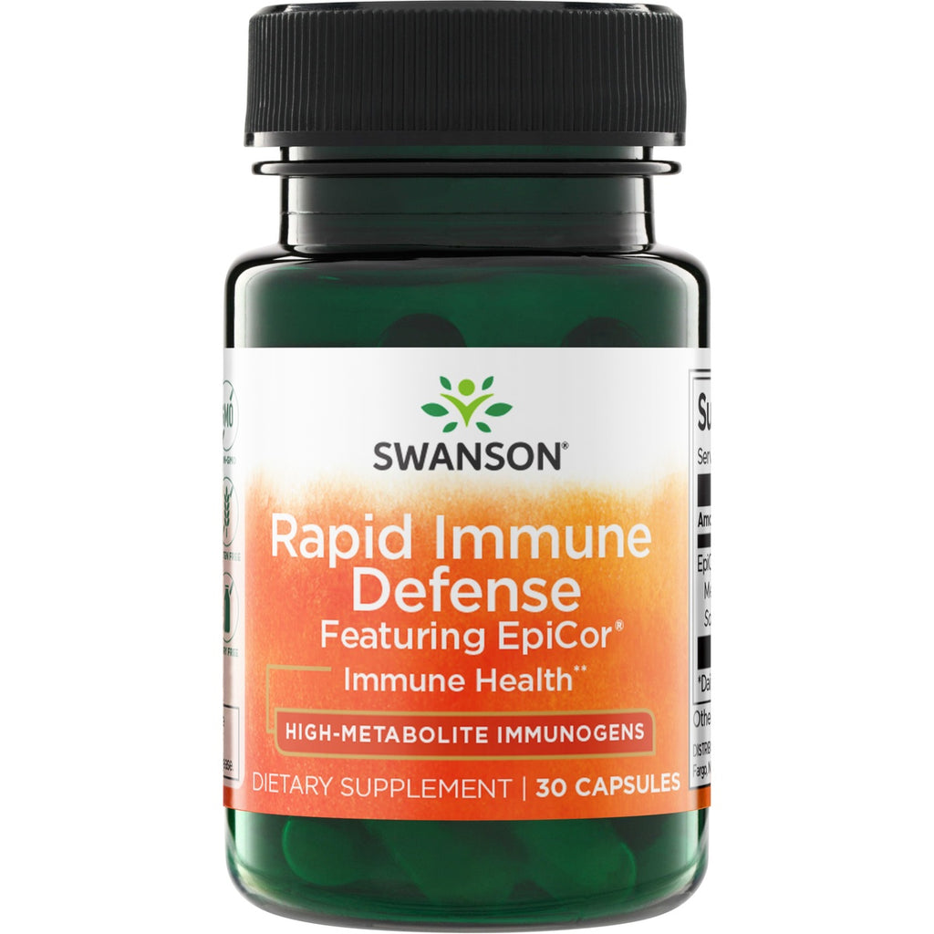 SWU368 | Swanson Rapid Immune Defense Featuring EpiCor dietary supplement, 30 capsules - Thumbnail