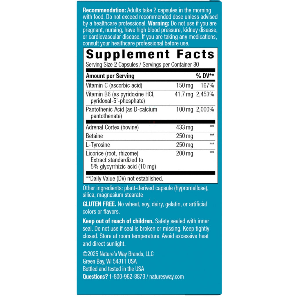 ET035 | back panel showing Supplement Facts with serving size 2 capsules, ingredient amounts and warnings - Thumbnail