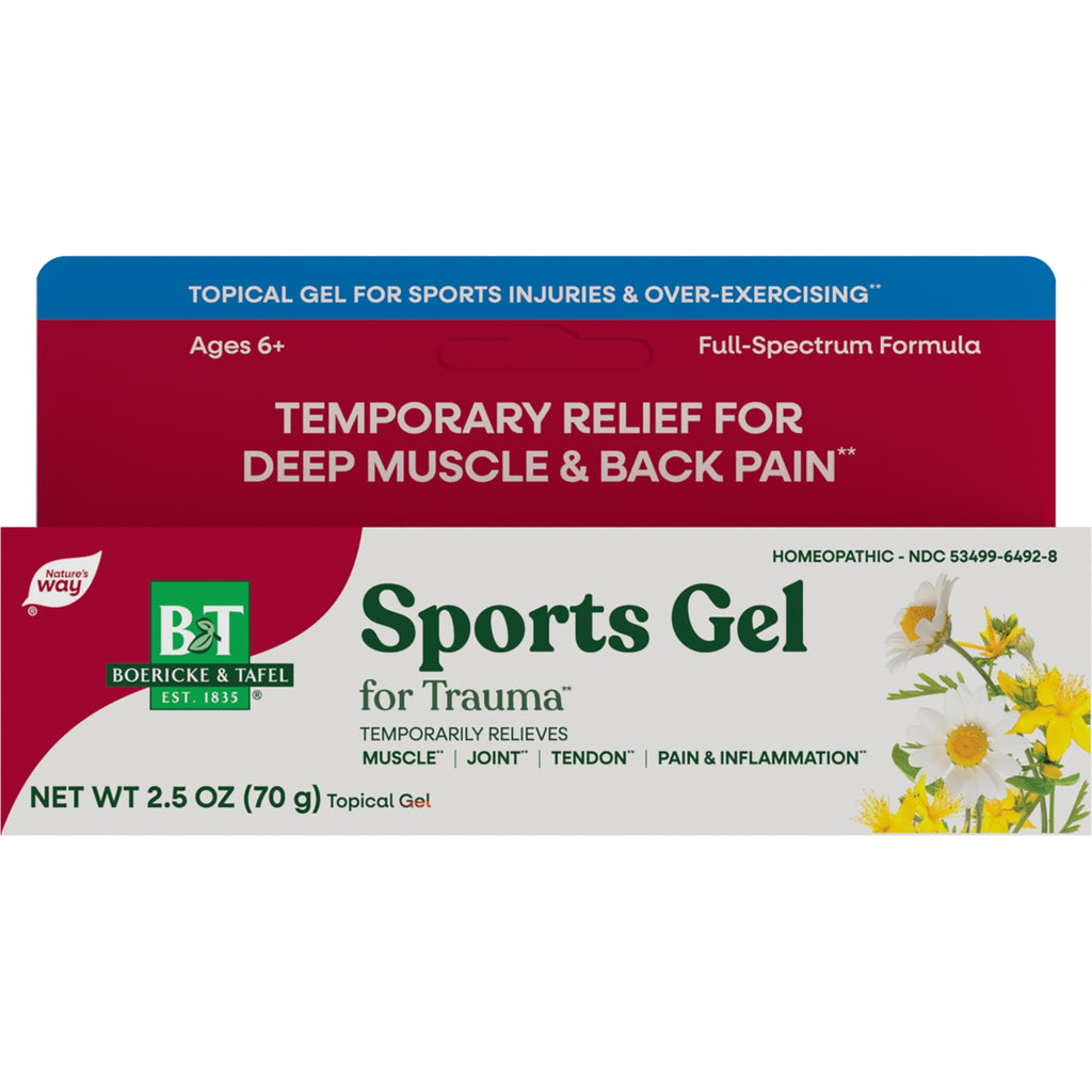 BRK013 | Front packaging of Sports Gel topical box labeled Deep Muscle & Back Pain, homeopathic, net wt 2.5 oz - Thumbnail