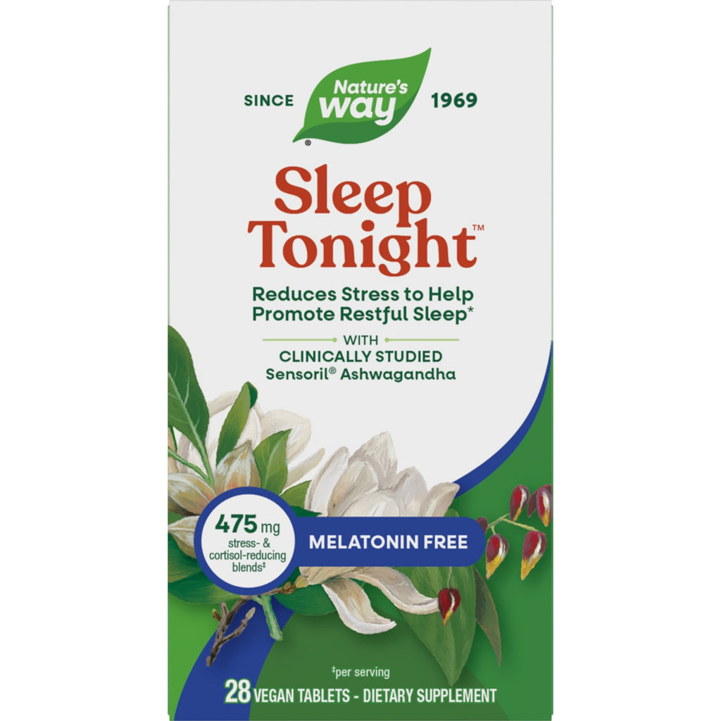 ET348 | Nature's Way Sleep Tonight supplement box, 28 tablets, melatonin free, Sensoril ashwagandha - Thumbnail