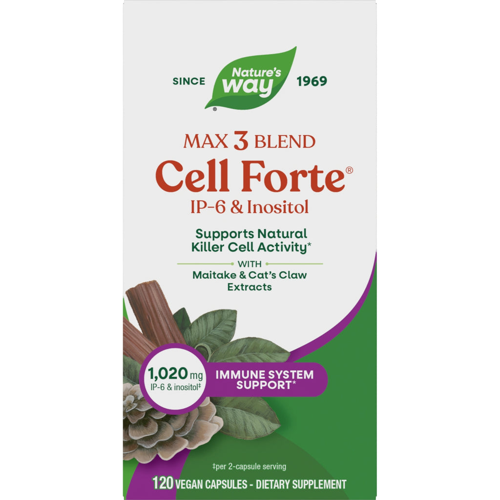 Nature's Way Cell Forté MAX 3 BLEND dietary supplement box, 120 vegan capsules, immune support - Thumbnail