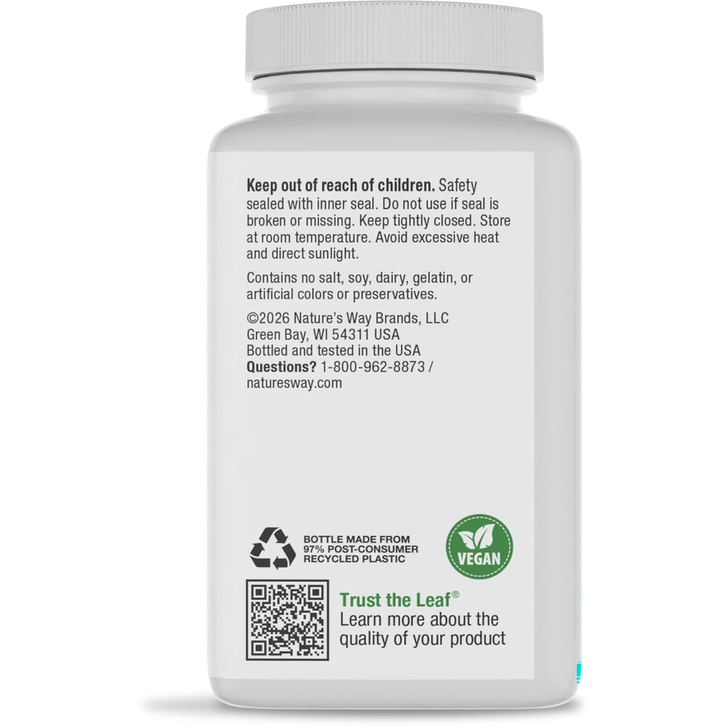 ET421 | back label of supplement bottle showing barcode and recycling icons - Thumbnail