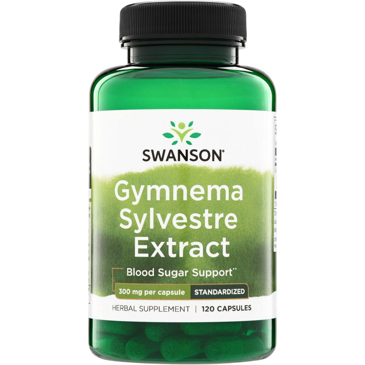 SWD045 | Swanson Gymnema Sylvestre Extract, Blood Sugar Support, 300 mg per capsule, 120 capsules