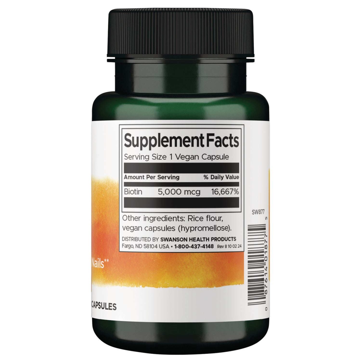 SW877 | Back label with Supplement Facts