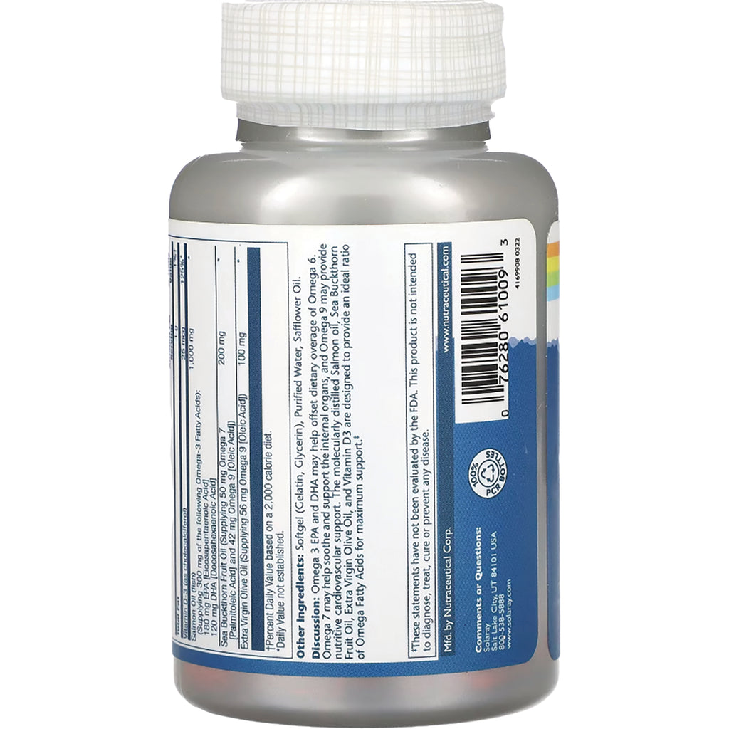 SLR409 | Back of gray supplement bottle showing nutrition facts panel, barcode, and small label text - Thumbnail