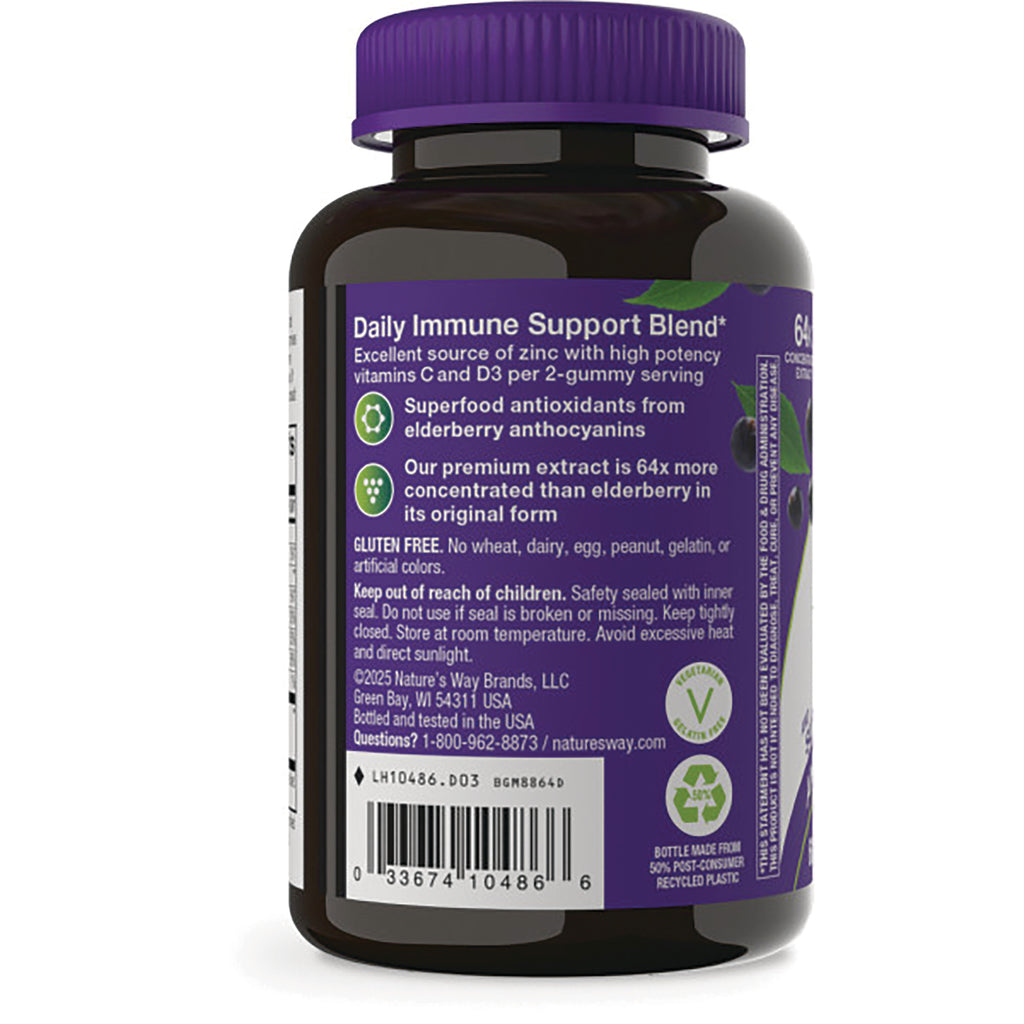 NW883 | Back of supplement bottle label showing Daily Immune Support Blend text, ingredients, warnings and barcode - Thumbnail