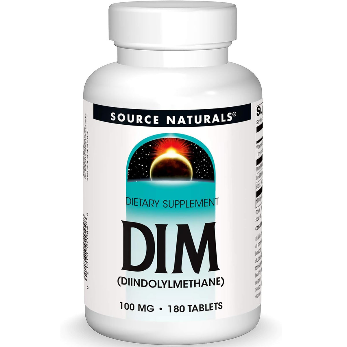 SN642 | Source Naturals DIM (Diindolylmethane) dietary supplement, 100 mg, 180 tablets