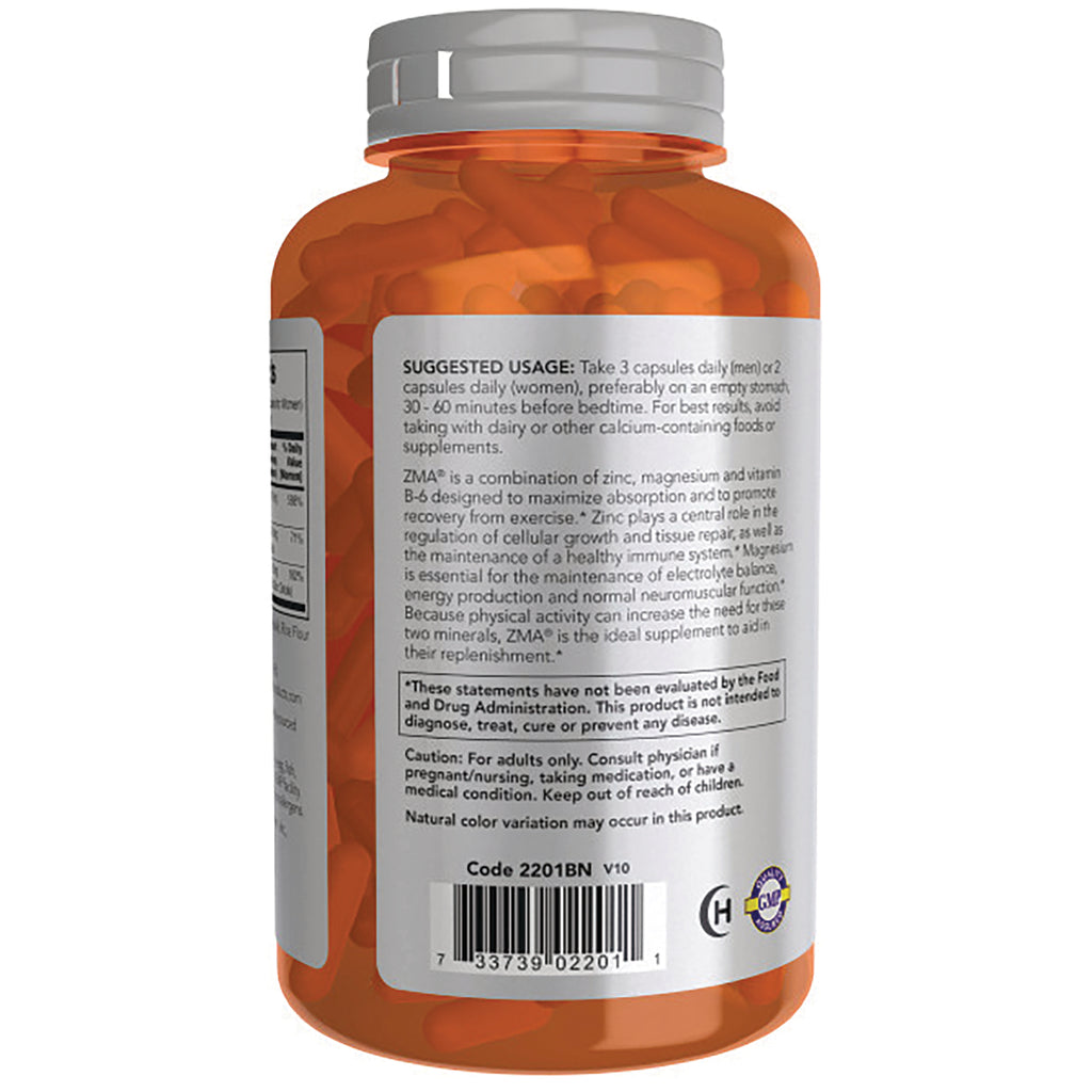 NWF1183 | Back label of orange supplement bottle showing suggested usage, warnings, and barcode - Thumbnail