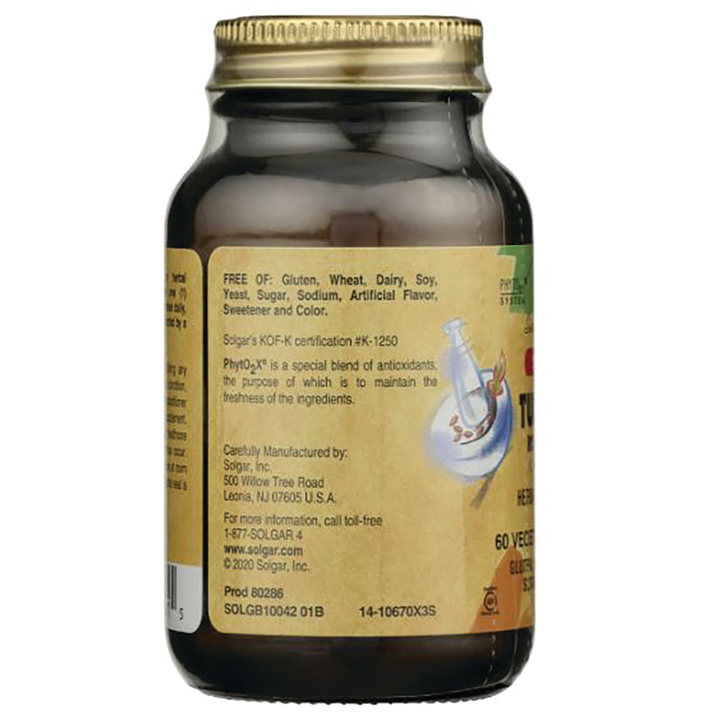 Glass supplement bottle back label showing ingredient list, free of claims, small vial graphic and contact information - Thumbnail