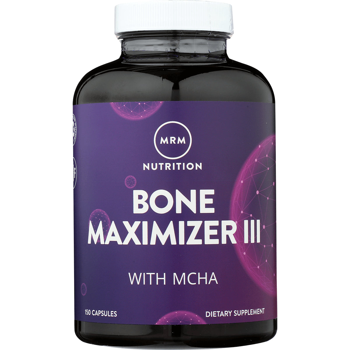 MRM025 | MRM Nutrition Bone Maximizer III with MCHA supplement bottle, purple label, 150 capsules