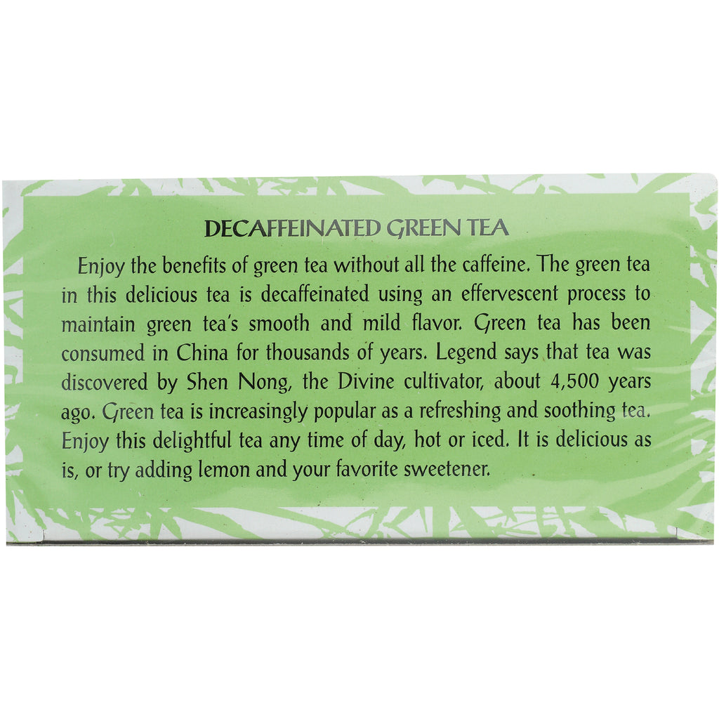 TLT001 | Decaffeinated Green Tea information panel with benefits, history, and serving suggestions - Thumbnail